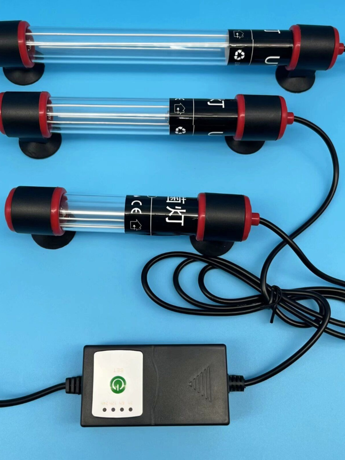 УФ-лампа для очистки воды в аквариуме с выбором времени или переключателем для УФ-лампы мощностью 3-15 Вт с присоской